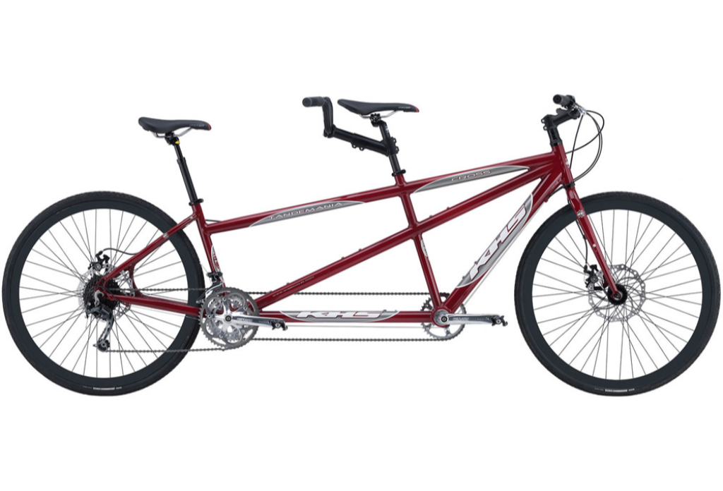 red tandem bike
